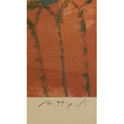 Ugo Attardi "Rome" gesigneerde Litho.