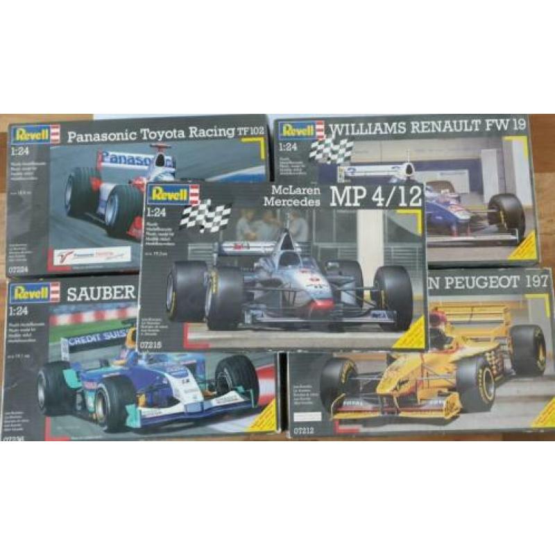 Modelauto F1 bouwpakket, McLaren, Jordan, Williams, Sauber,