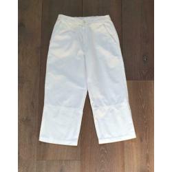 NIEUW: Red&Blu: witte enkelvrije broek of kuitbroek; mt 140