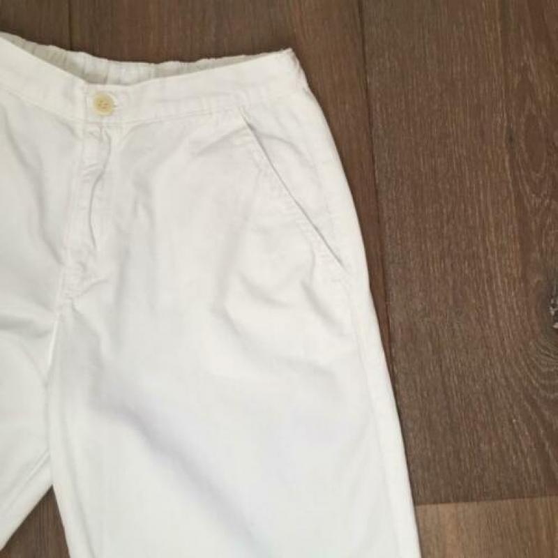 NIEUW: Red&Blu: witte enkelvrije broek of kuitbroek; mt 140