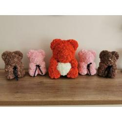 Rozenbeertjes rose bear 25/40 cm handwerk gift verjaardag