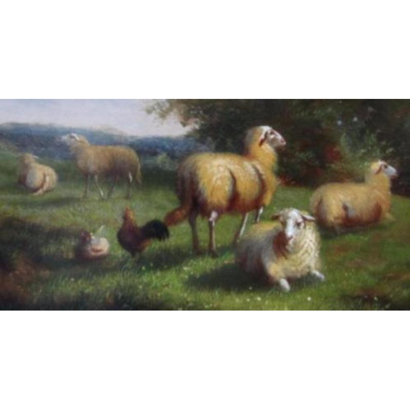 ===schapen in landschap == J L van Leemputten 1865-1945====