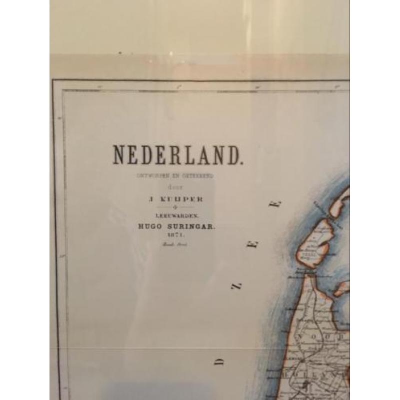 Oude landkaart van Nederland