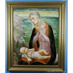 Prerafaëlitische madonna uit 1923=H.Eberhard 1874-1973=DUITS