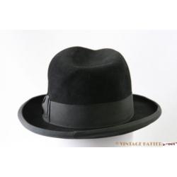 mooie oude Vintage Gleufhoed Homburg Rockel zwart 56