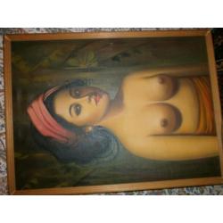 1930 Gesigneerd Gedateerd Indonesisch schilderij op doek