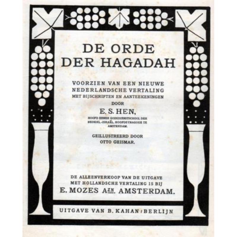 De Orde der Hagadah (1928 1e dr.)