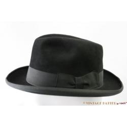 mooie oude Vintage Gleufhoed Homburg Rockel zwart 56