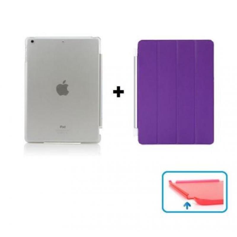 iPad 2 3 4 Smart Cover Smartcover hoes hoesje - DUO BLAUW