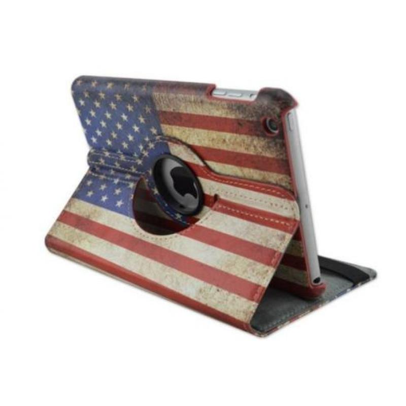 iPad 2 3 4 hoes hoesje 360 graden - USA Amerikaanse vlag