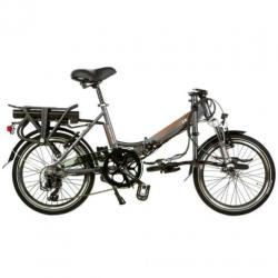 Shinga lacros Scamper S200 elektrische vouwfiets grijs